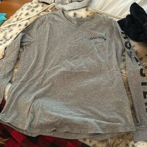 Hollister grey and black long sleeve barely worn size xs